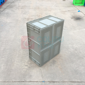 OIMG 带盖周转物流箱 EU8633箱 800*600*340MM (灰色)