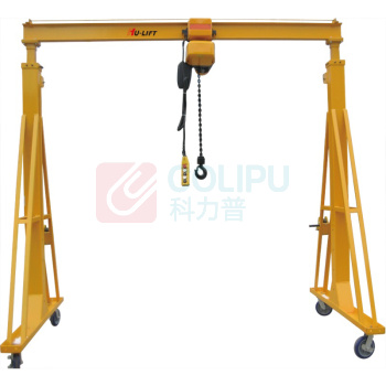 虎力 500kg升缩式龙门吊 MDS-2530-05 离地净高2000-3000mm非组装形式发送 客户自行安装跨距2500mm