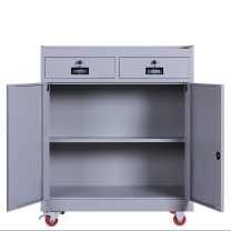 震迪 工具车五金储物柜工厂收纳柜多功能移动维修车 SD0276 二抽无网带轮