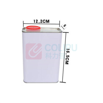 山顶松 马口铁桶 涂白方形1L
