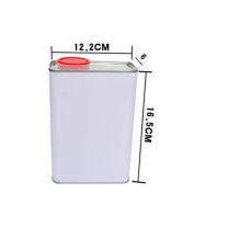山顶松 马口铁桶 涂白方形1L