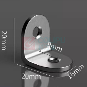 首力 不锈钢角码90度直角固定器 20*20*16mm 10只装