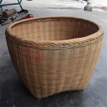 企采严选 竹编大号箩筐竹编制品竹箩 直径47高35