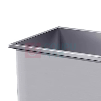 罗德力 304移动式不锈钢方形蓄水池 长70*宽50*高50cm 容量350斤 带脚轮