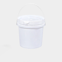 OIMG 实验室用塑料桶 6L 带盖一次性密封盖 (乳白色) 空胶桶密封油漆桶水桶