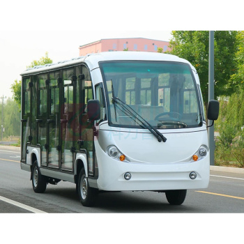 玛西尔 电动观光车 14座 带华润logo 带空调、360环影、真皮座椅 座位朝前 带全车脚垫座套定制 铝合金轮毂 (白色)