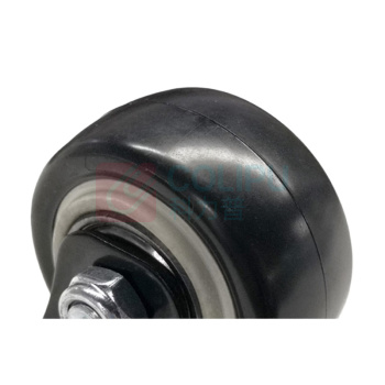 安赛瑞 PVC脚轮 2H00101 材质:PVC,颜色:黑色,高约62mm,规格:2.5寸定向(1个) (黑色) 1个