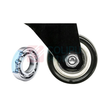 安赛瑞 PVC脚轮 2H00101 材质:PVC,颜色:黑色,高约62mm,规格:2.5寸定向(1个) (黑色) 1个