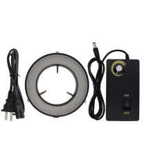 科睿才 显微镜LED光源 15101 内径60mm 144颗灯珠 (黑壳) 含灯圈*1 电源线*1 电源开关按钮*1