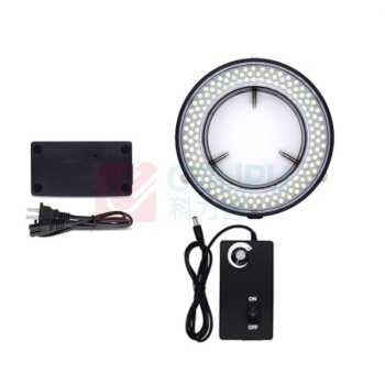 科睿才 显微镜LED光源 15101 内径60mm 144颗灯珠 (黑壳) 含灯圈*1 电源线*1 电源开关按钮*1