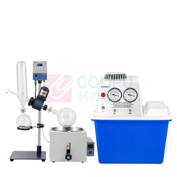 秋佐科技 旋转蒸发仪 KY-RE-201D(1L) 手动升降+循环水真空泵四氟款