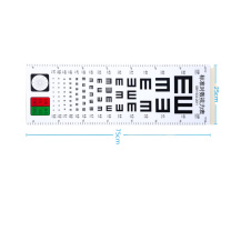 可孚 视力表红 家用对数儿童挂图眼睛测试表 绿散光带刻度线国际标准