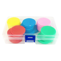 安赛瑞 计数片 601576 材质:塑料 直径:4cm (五色) 红色:10个 黄色:10个 蓝色:10个 绿色:10个 粉色:10个