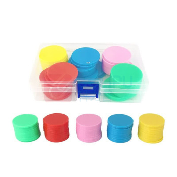 安赛瑞 计数片 601576 材质:塑料 直径:4cm (五色) 红色:10个 黄色:10个 蓝色:10个 绿色:10个 粉色:10个