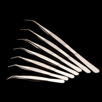 垒固 不锈钢镊子(弯嘴圆头带齿) 非医用 W-002903 14cm
