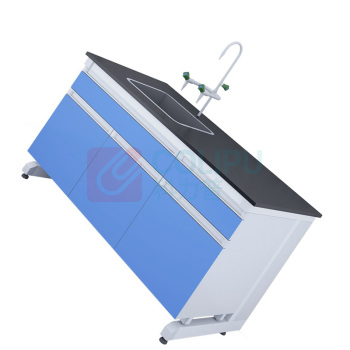 华盼 钢木实验台实验室工作台 含水槽龙头 HP-321 (湖蓝色) 1500*750*800mm