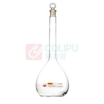 天玻 TIANBO 容量瓶, A级,白色透明 1000ml 量入式 2个/盒