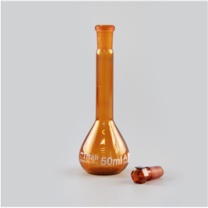 titan 容量瓶 02035479 TY1-0027 (A级)12# 50mL 允差:±0.05mL 特优级 包过检 不含证书 (琥珀色) (2只/盒)