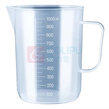 舜江 塑料量杯 带把手带刻度 实验耗材 1000mL (透明)