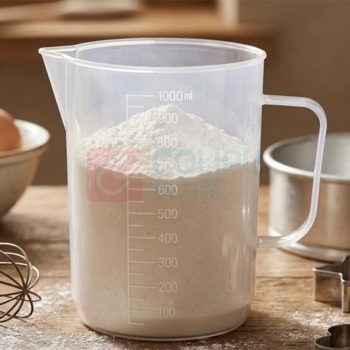 舜江 塑料量杯 带把手带刻度 实验耗材 1000mL (透明)