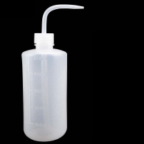 冰禹 塑料白色弯头管洗瓶 带刻度LDPE冲洗瓶 加厚洗瓶 BY-2021 500ml 3个装 100006373104 (运费另议)