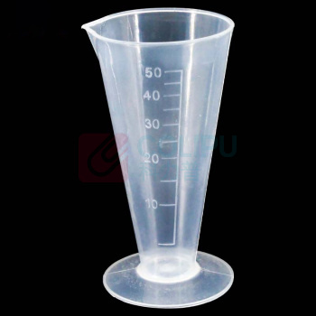 冰禹 BYlj-340 透明带刻度塑料三角量杯 50ml BYlj-340 50ml