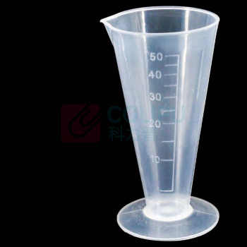 冰禹 BYlj-340 透明带刻度塑料三角量杯 50ml BYlj-340 50ml
