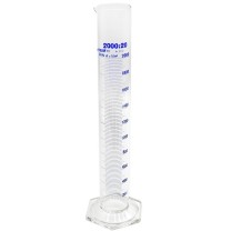 纳仕德 量筒 SD4003 10mL2个装 (透明) 耐酸耐高温玻璃量筒 高透明度实验室器具 玻璃六角底量筒