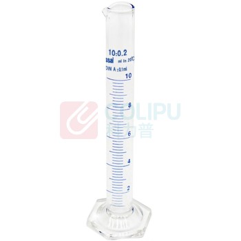 纳仕德 量筒 SD4003 5mL2个装 (透明) 耐酸耐高温玻璃量筒 高透明度实验室器具 玻璃六角底量筒