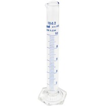 纳仕德 量筒 SD4003 5mL2个装 (透明) 耐酸耐高温玻璃量筒 高透明度实验室器具 玻璃六角底量筒