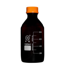 华鸥 取样玻璃瓶 螺纹丝口试剂瓶实验室密封 1407 净含量:1000ml 蓝色瓶盖