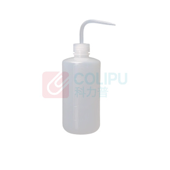 罗德力 弯头塑料洗瓶 500ml 带刻度