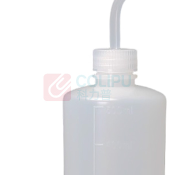 罗德力 弯头塑料洗瓶 500ml 带刻度