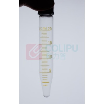 承琉 玻璃螺口试管 圆底尖底离心管 耐高温带盖试管 20ml 10/15/20/25/50ml 20ml圆底(10支价) 18*152mm
