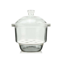 冰禹 BY-2444 玻璃干燥器附瓷板 物品除湿干燥皿 透明 240mm 100026497738