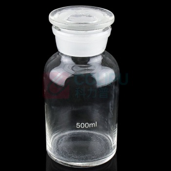 海斯迪克 试剂瓶 HKCL-261 500ml 广口试剂瓶 (透明)