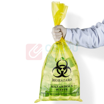 比克曼生物 BKMAM PE危险品处理袋医疗生物垃圾袋 70*80cm 耐121℃ 50个/袋 (黄色)