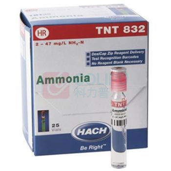 哈希 TNTplus氨氮试剂 TNT832-CN 量程2-47 mg/L 25支装/件