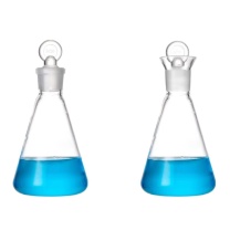 高翊柏 碘量瓶 33010205 100ml (白色) 高硼硅玻璃定碘烧瓶实验室三角烧瓶