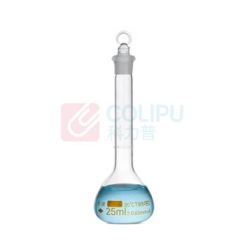 天玻 TIANBO 容量瓶 25ml 玻璃 带盖 不含运费