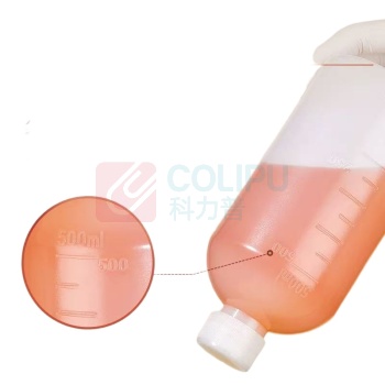 labshark PE试剂瓶塑料透明样品瓶 【小口】 500mL 10个/套 螺口加厚化学实验室用