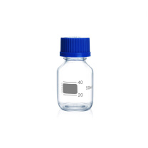 宇檬哲 螺纹口试剂样品瓶 50mL (无标蓝盖透明)
