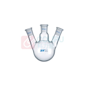 湘玻 斜三口烧瓶圆底反应瓶 250mL/19*19*19