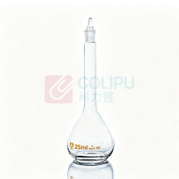 天玻 TIANBO 高硼玻璃容量瓶(A级)量入式 IN25ml (透明) 含检定证书