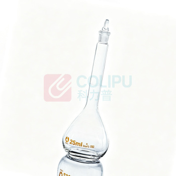 天玻 TIANBO 高硼玻璃容量瓶(A级)量入式 IN25ml (透明) 含检定证书