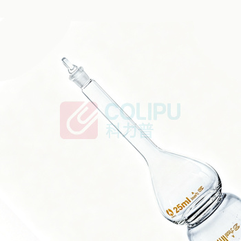 天玻 TIANBO 高硼玻璃容量瓶(A级)量入式 IN25ml (透明) 含检定证书