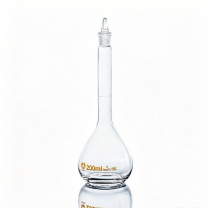 天玻 TIANBO 高硼玻璃容量瓶(A级) 量入式 IN200ml (透明) 检定证书