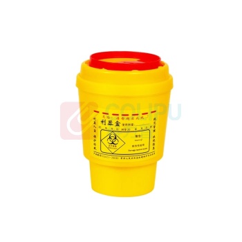 舒蔻 黄色 圆形 利器盒 0.5L 5*10cm