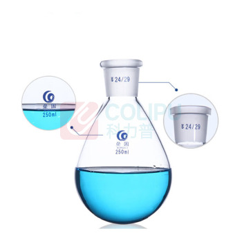 垒固 三口烧瓶 150ml/24# B-017618 无 24mm 68mm 150ml 不带把手 无盖 24 24 24 空 高硼硅玻璃 茄形烧瓶 150ml 115mm 1个/个 个