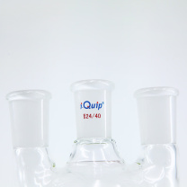 芯硅谷 三口烧瓶 R4047 R4047-B100ml-1EA 坚固耐用 24×40mm;14×20mm 100mL 不带把手 不带盖 高硼硅玻璃 圆底烧瓶 100mL/个 个